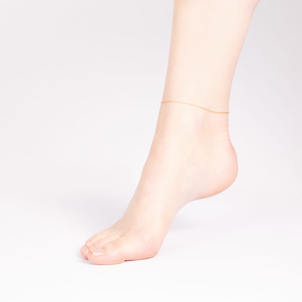 Stalen goldplated enkelbandje voor dames