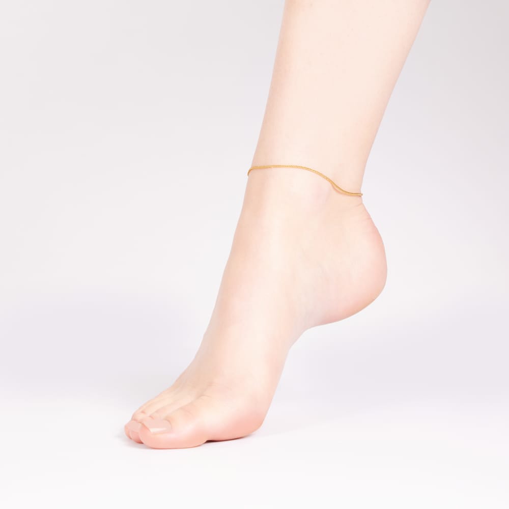 Gerecycleerd stalen goldplated enkelband spiga