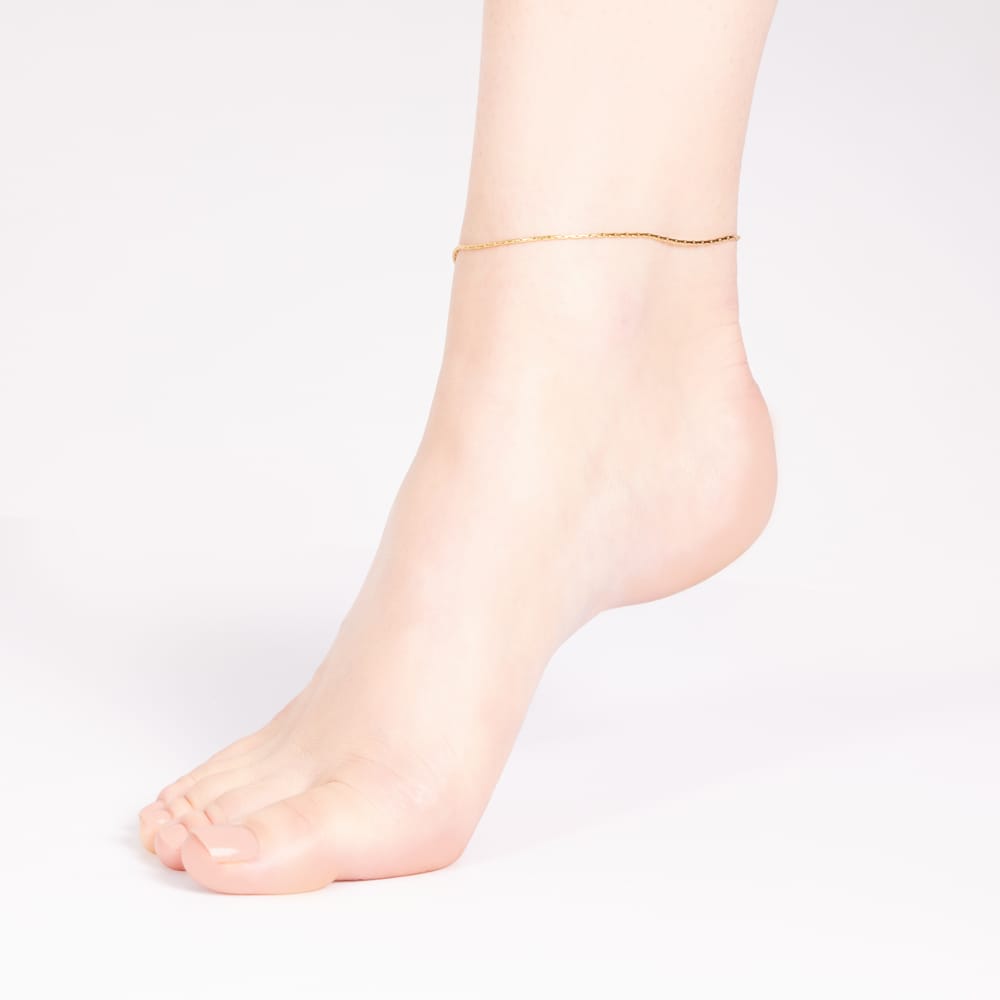 Gerecycleerd stalen goldplated enkelband cardano