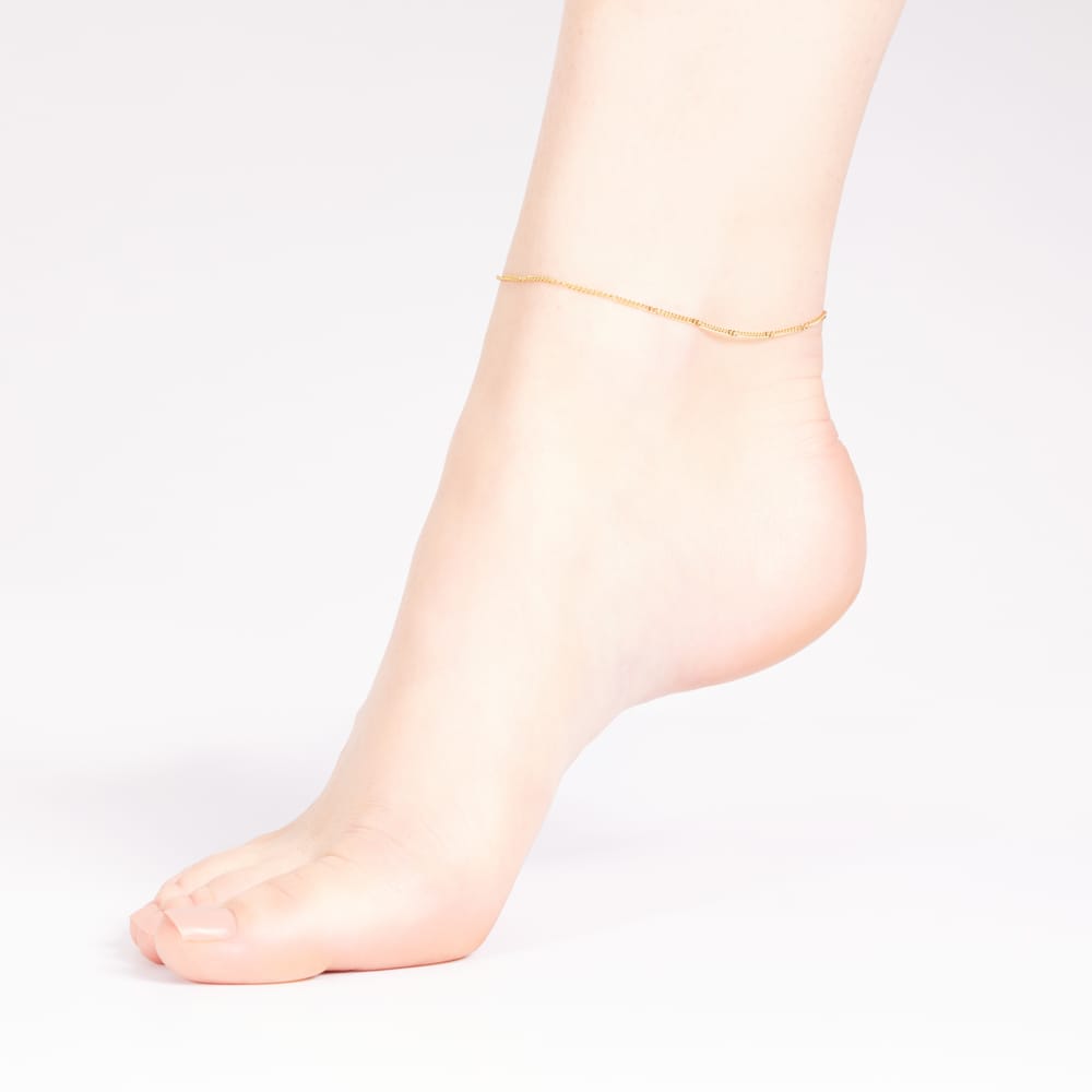 Gerecycleerd stainless steel goldplated enkelband gourmetschakel