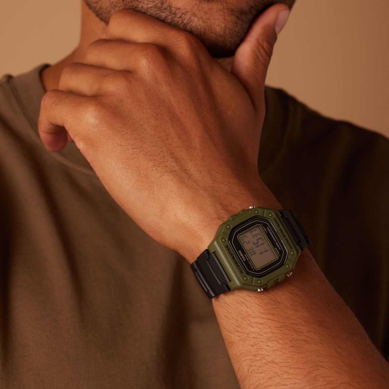 Casio Sports Digitaal Heren Horloge Zwart W-218H-3AVEF