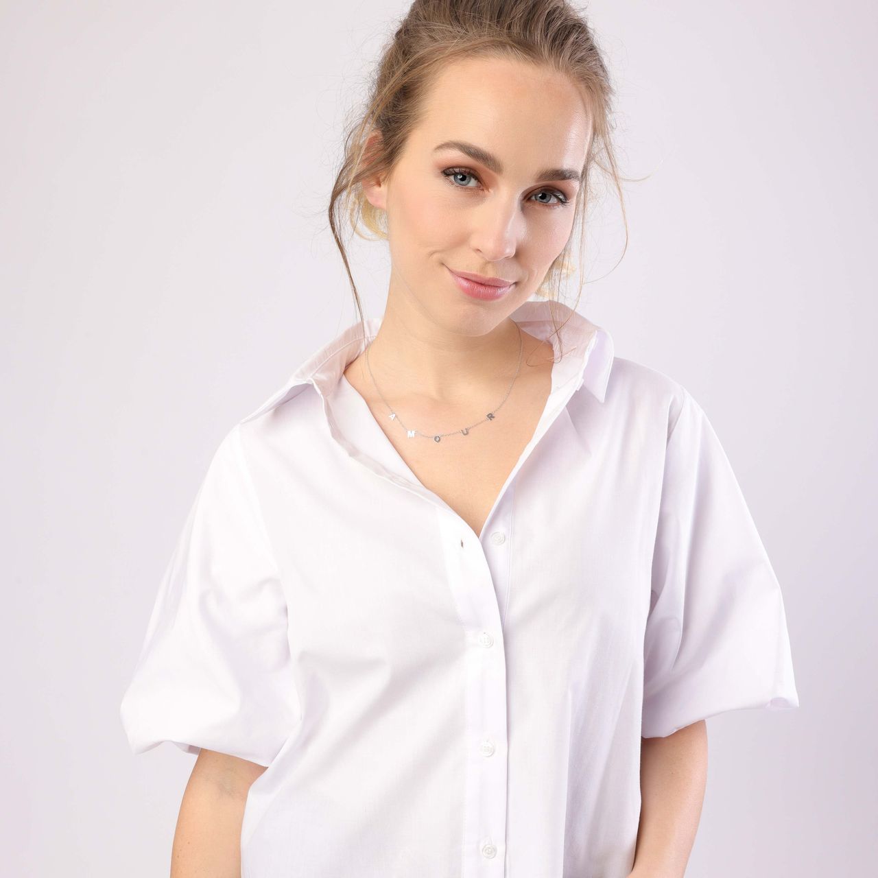 Zilveren ketting AMOUR