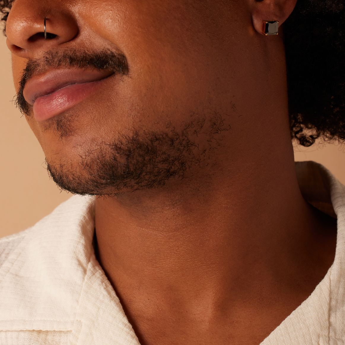 Gerecycled stalen oorknoppen golplated met vierkante zirkonia 8mm voor heren