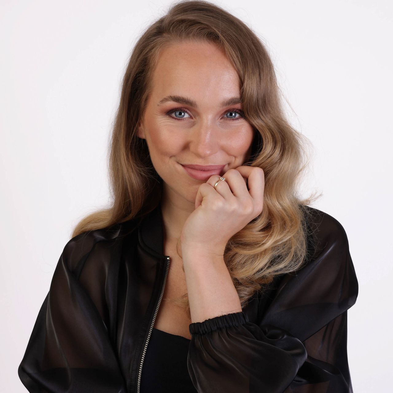 9 Karaat geelgouden damesring met zirkonia