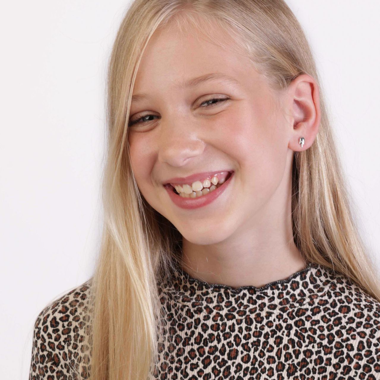 Zilveren kinderoorbellen ijsje