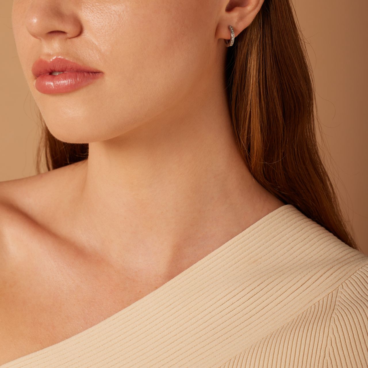 Stainless steel oorringen met zirkonia steentjes voor dames