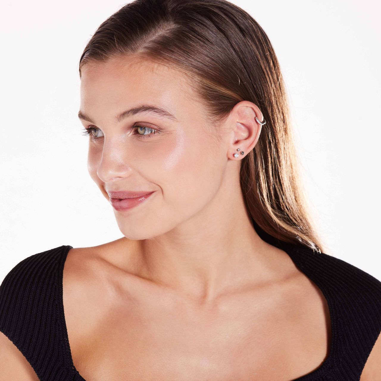 Helix-Piercing, 925 Silber, Zirkonia