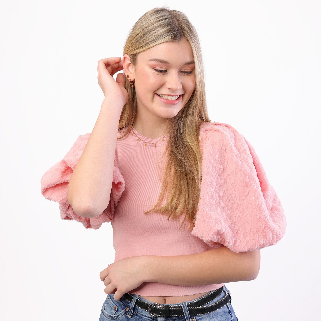 Stalen goldplated oorbellen met hartjes