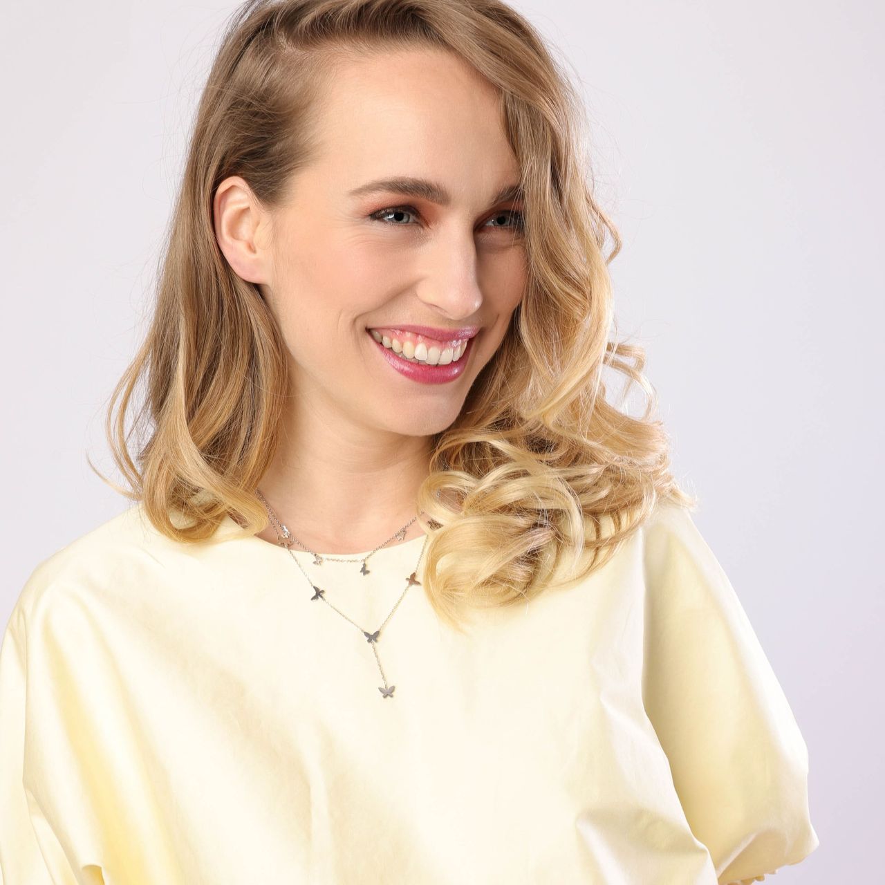 Stalen ketting met vlinders