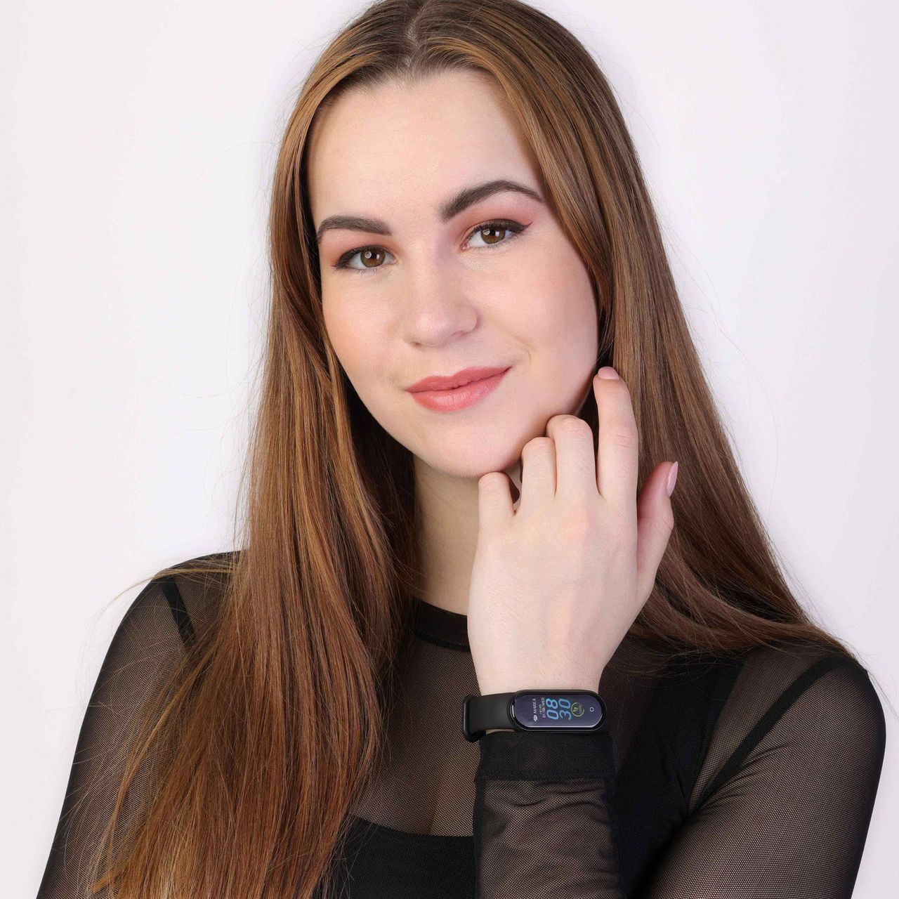 Marea smartwatch met zwarte rubberen band B57007/1