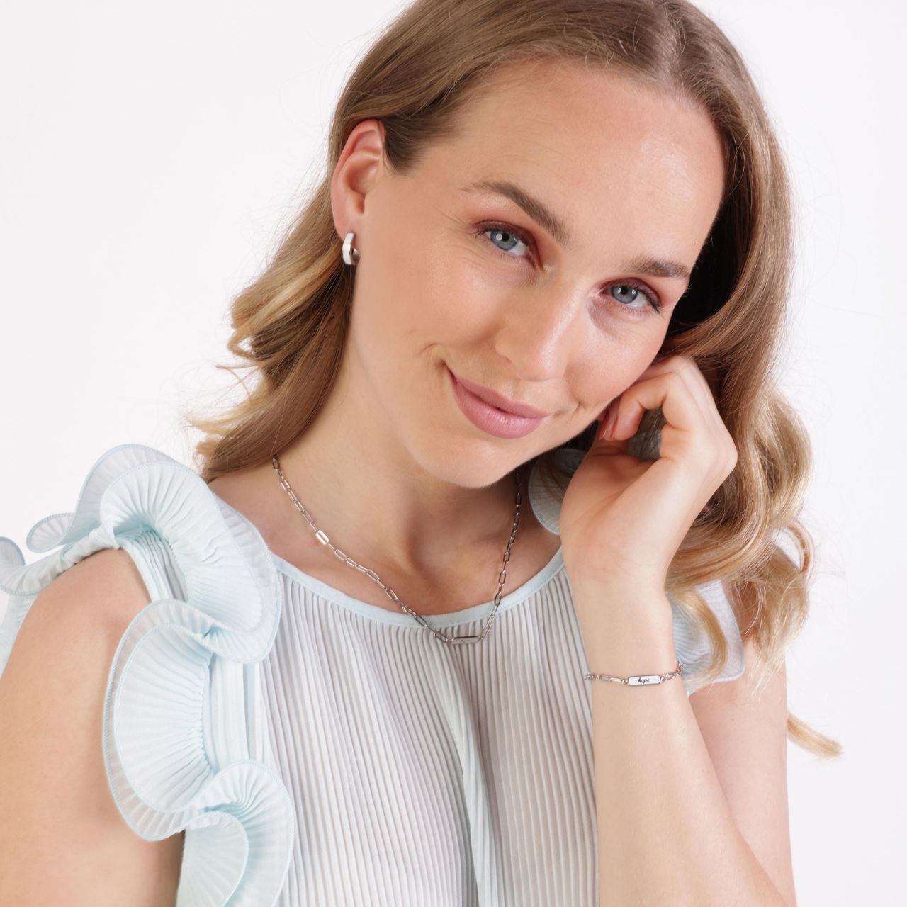 Stainless steel oorringen emaille wit voor dames