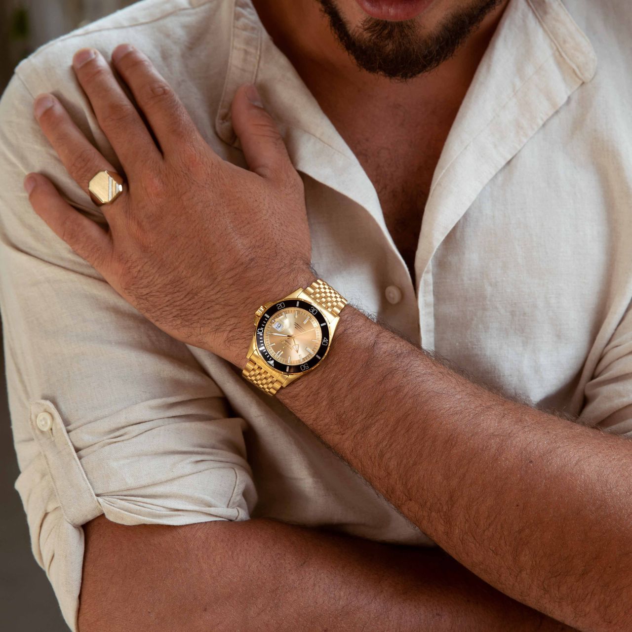 Marlow Miller Armbanduhr mit goldfarbenem Armband