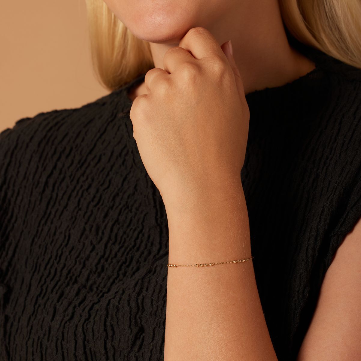 18 Karaat geelgouden armband bolletjes