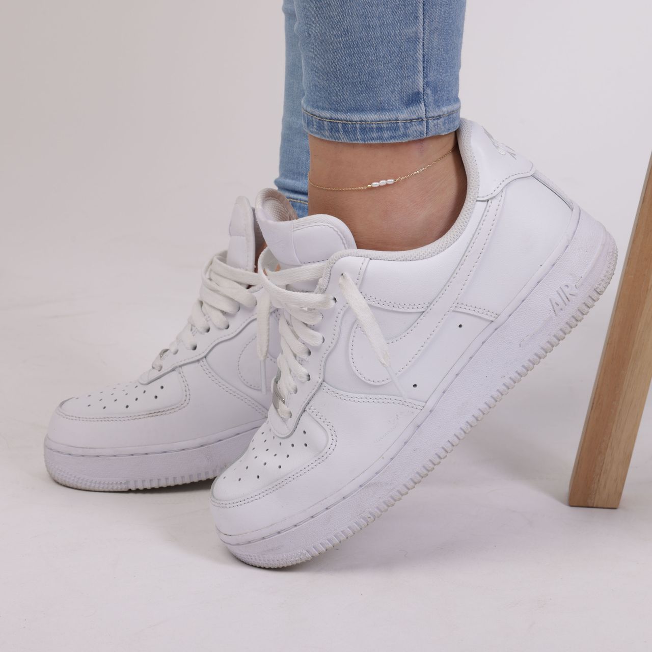 Zilveren goldplated enkelband zoetwaterparels