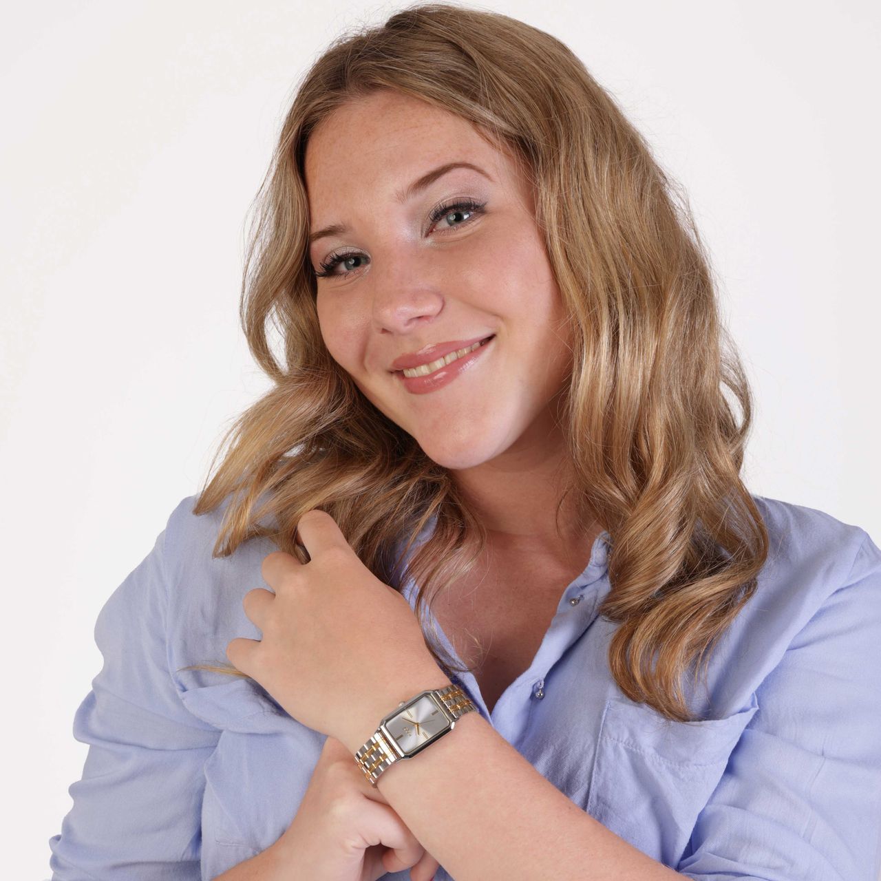 Regal-Damenarmbanduhr mit zweifarbigem Armband