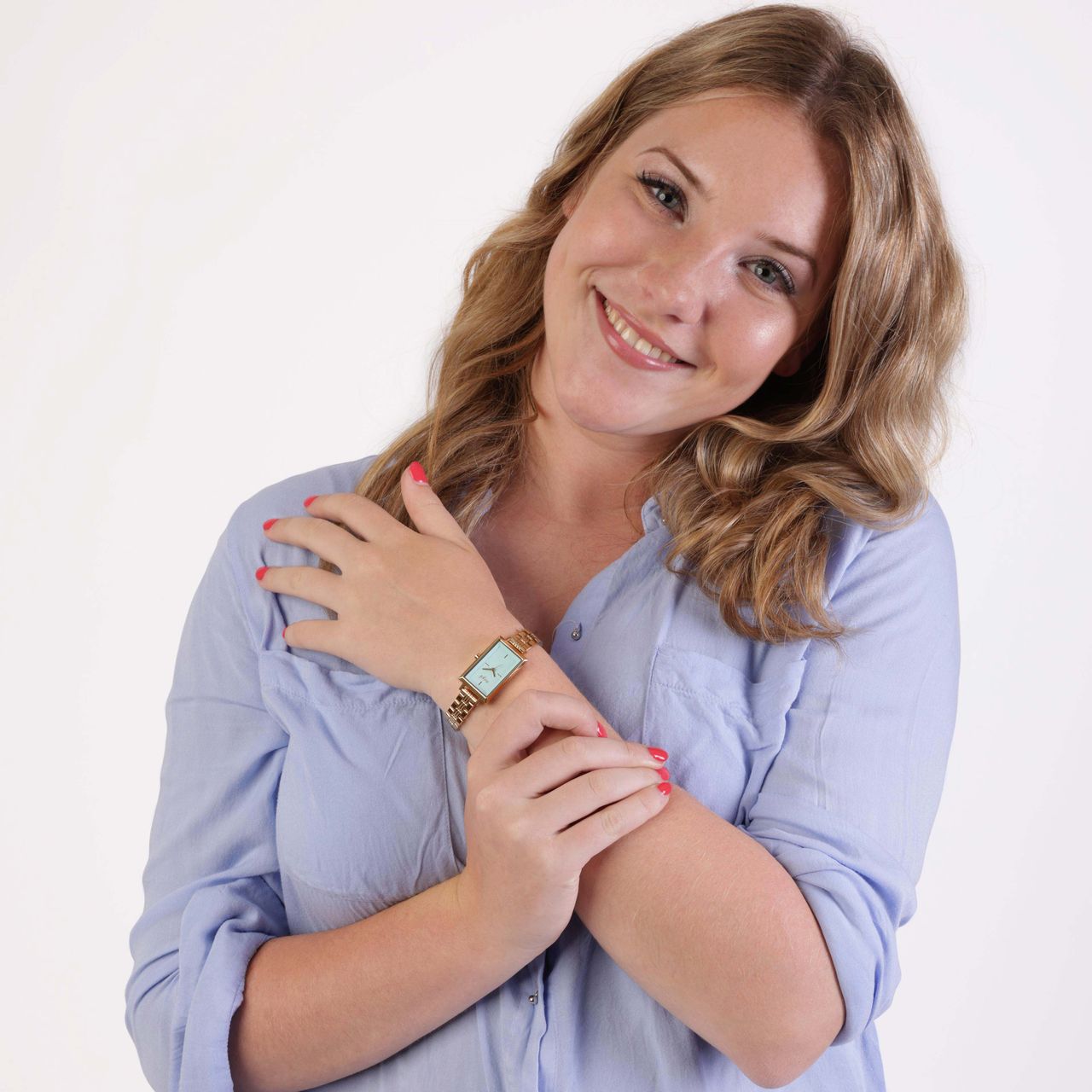 Regal-Armbanduhr mit Gehäuse und Armband aus Edelstahl