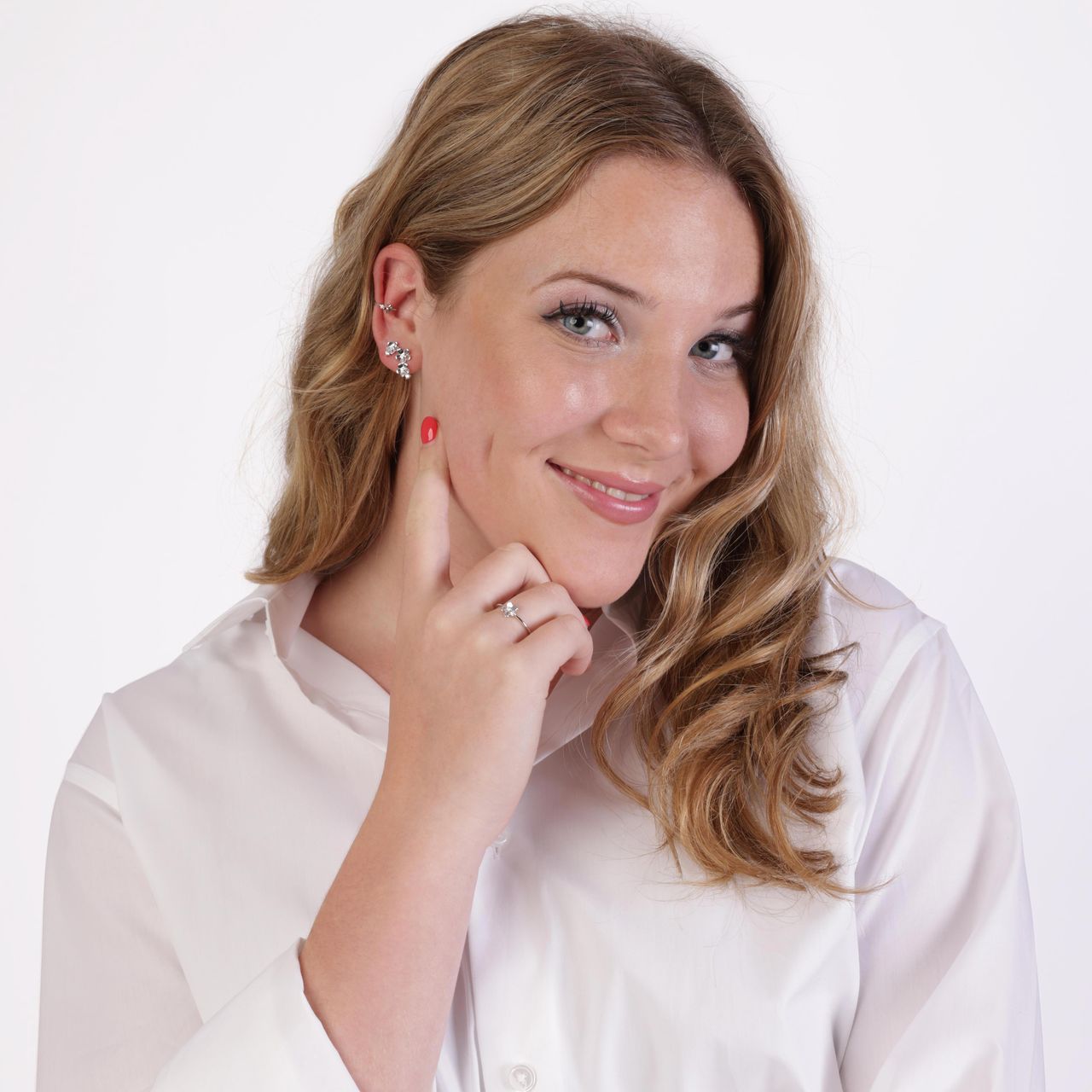 Zilveren ring bloem zirkonia