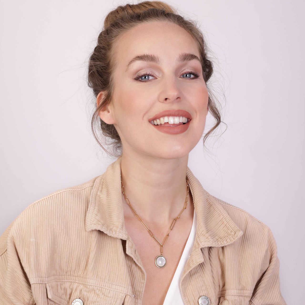 Stainless steel goldplated ketting met hanger voor dames