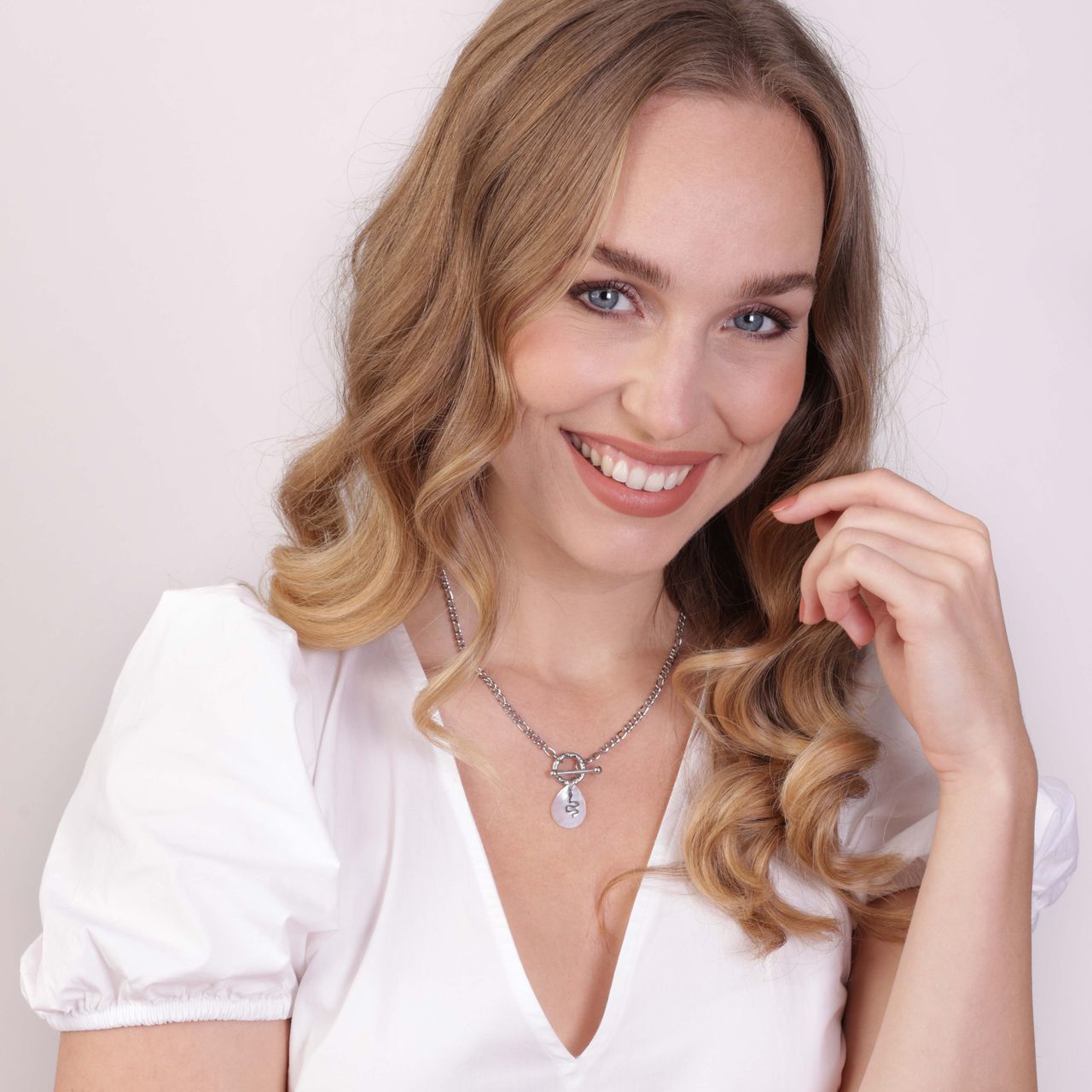 Stainless steel ketting met hangers