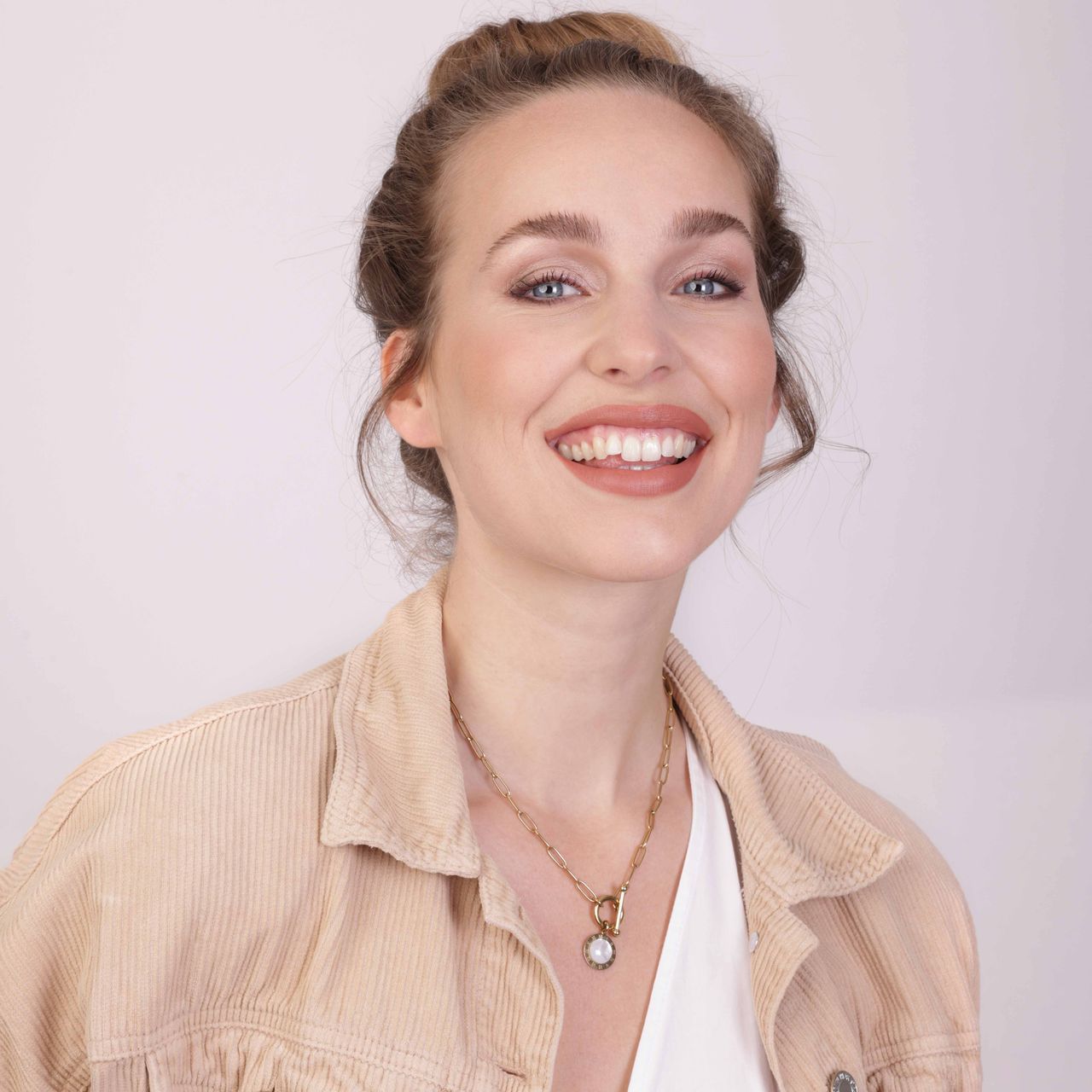 Stalen 14 karaat goldplated ketting rond