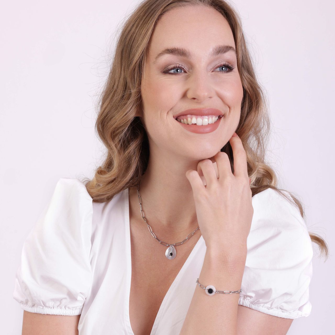 Stalen ketting ovale hanger