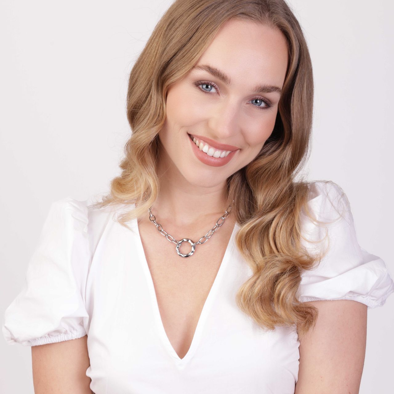Stalen ketting met open hanger