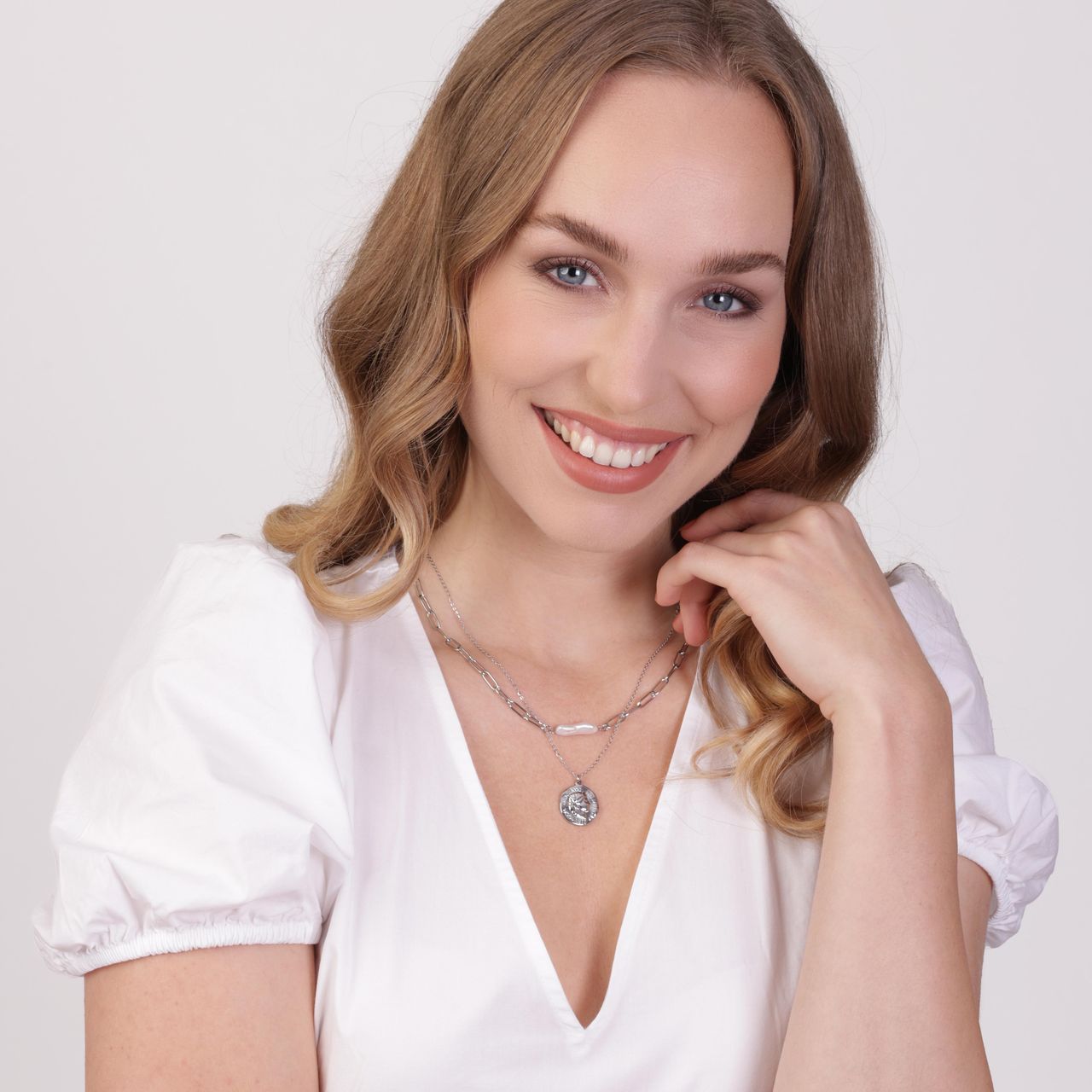 Stainless steel dubbele ketting