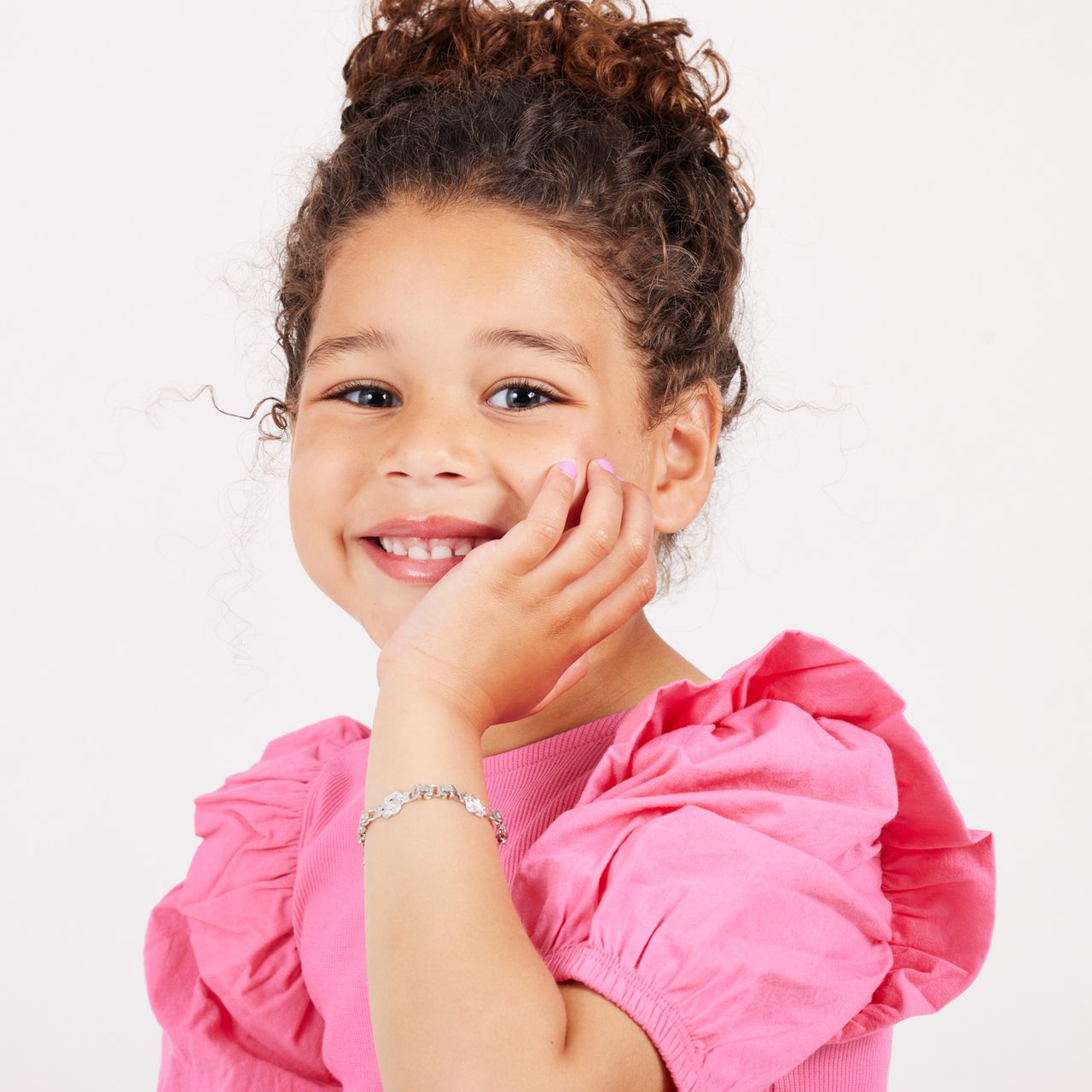 Gerecycleerd zilveren kinderarmband Surinaamse mattenklopper. 
