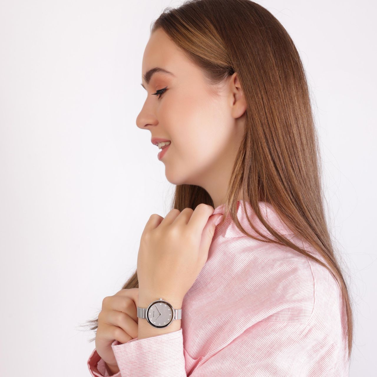 Bering Damenarmbanduhr aus Edelstahl, Modell 12034-000