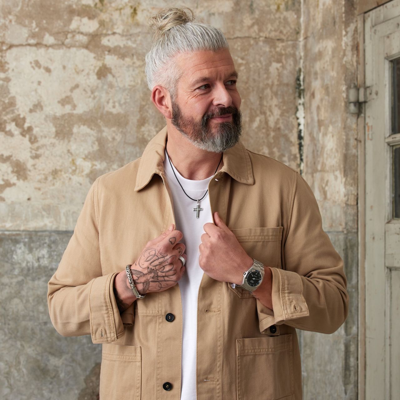 Stainless steel herenarmband franse gourmet