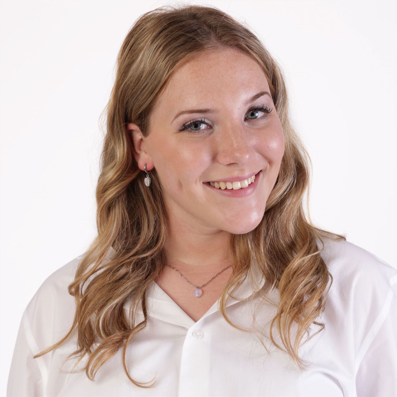 Stainless steel ketting met hartje maansteen