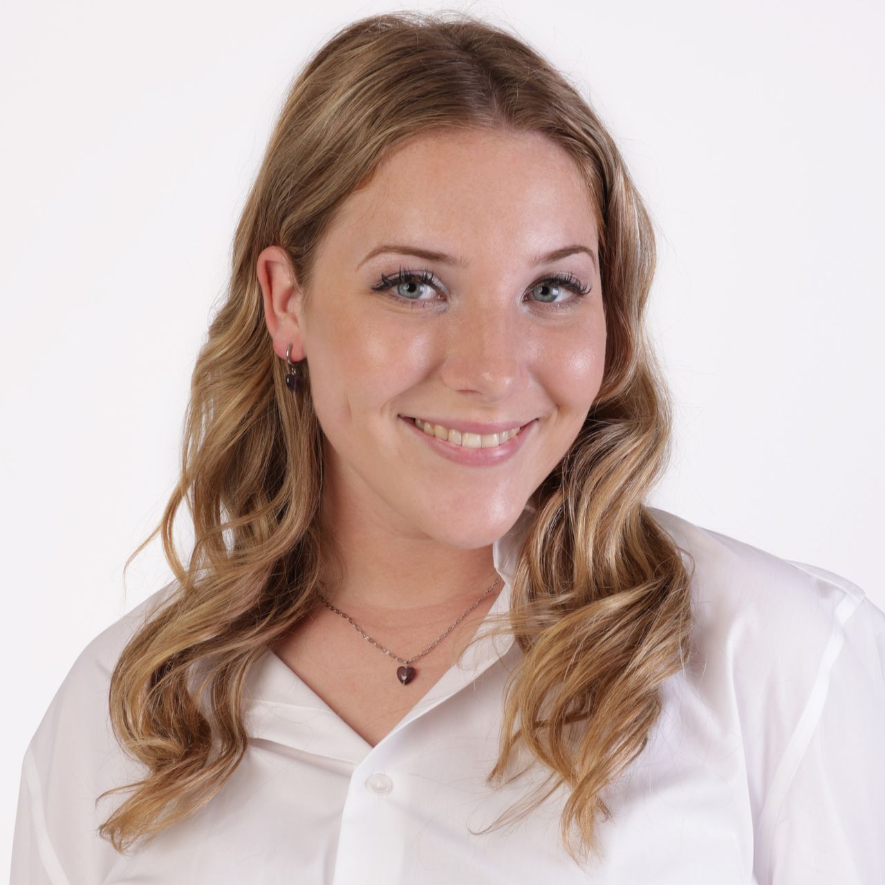 Stalen ketting met hartje amethyst