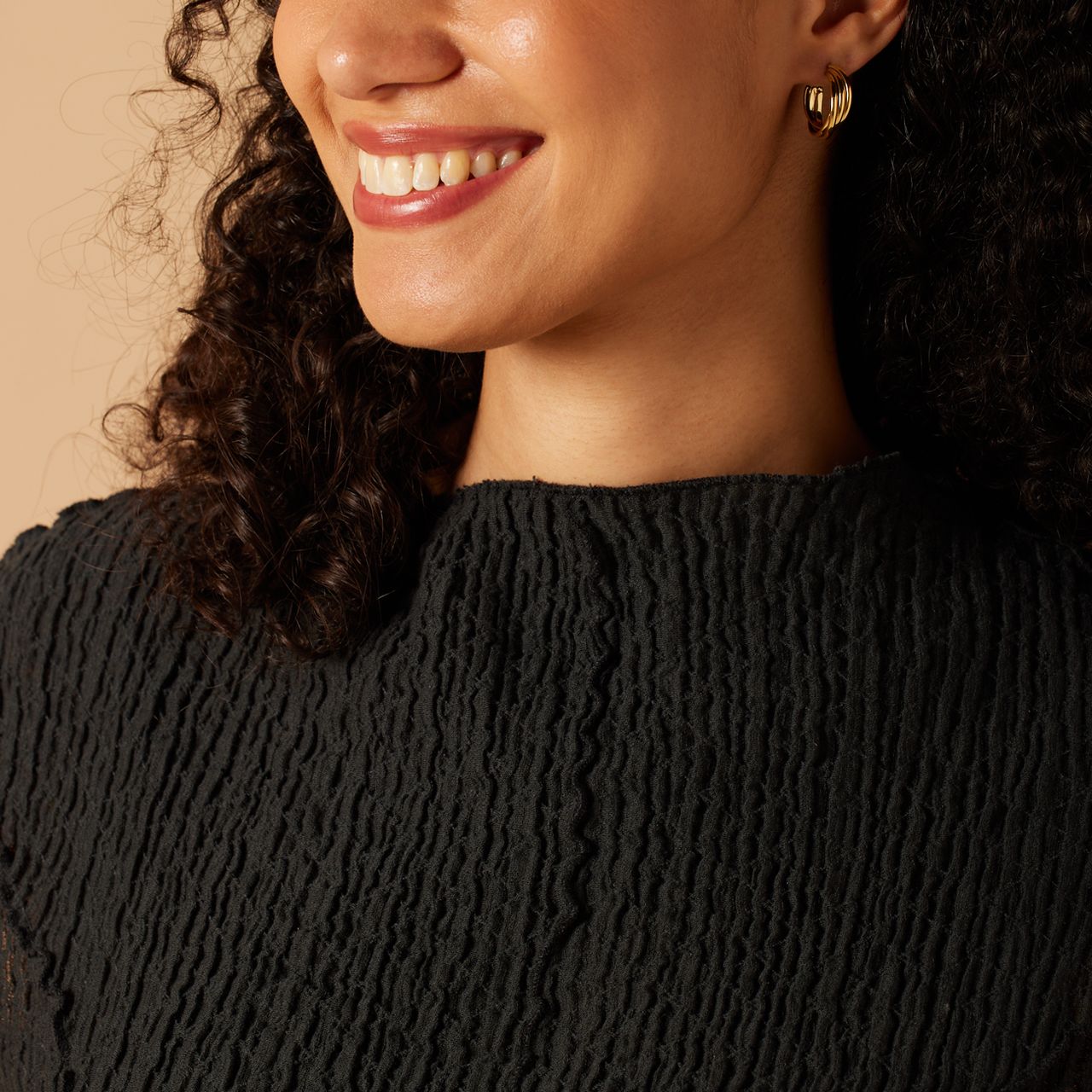 Camille gerecycled stalen 18 karaat goldplated oorringen voor dames