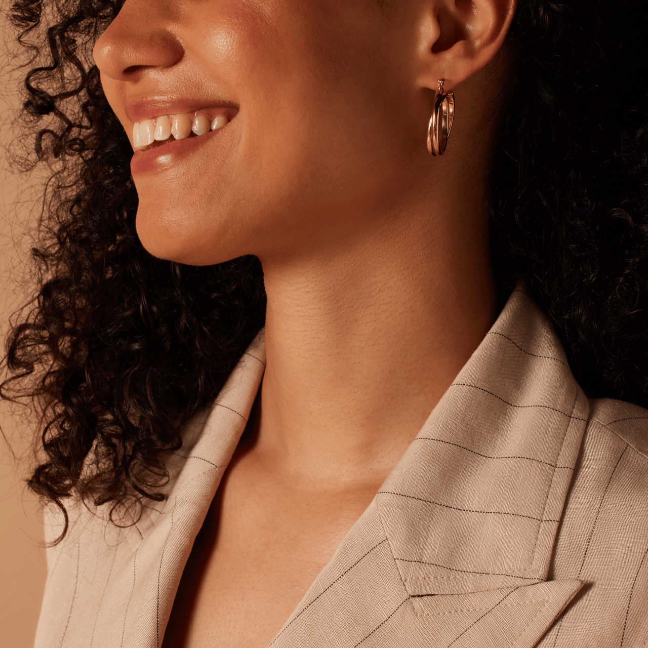 Stainless steel goldplated oorringen voor dames