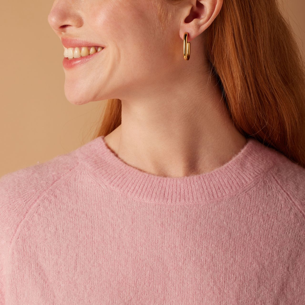 Ohrringe, Edelstahl, vergoldet (750 Gold), Rosalie
