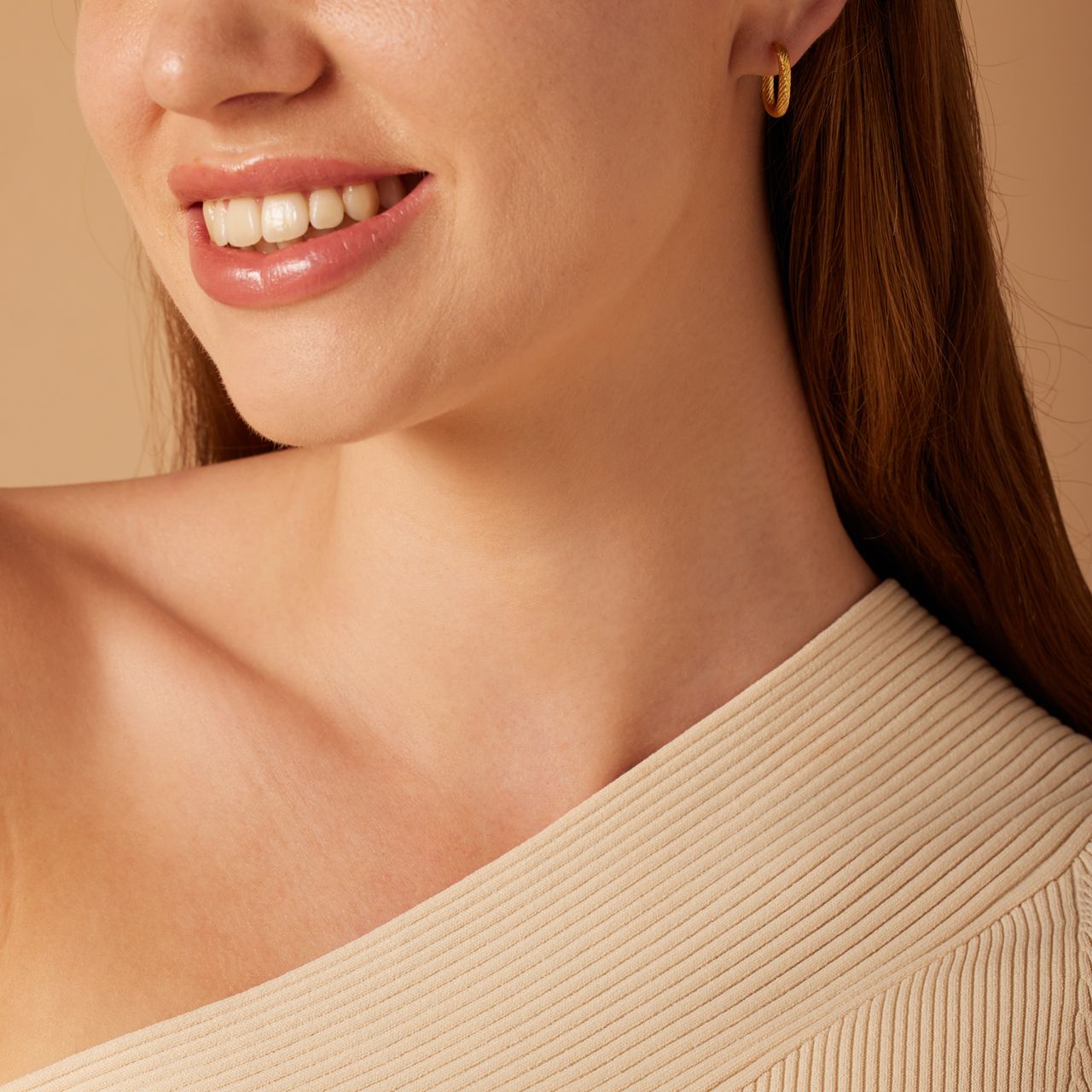 Camille stalen goldplated oorringen voor dames