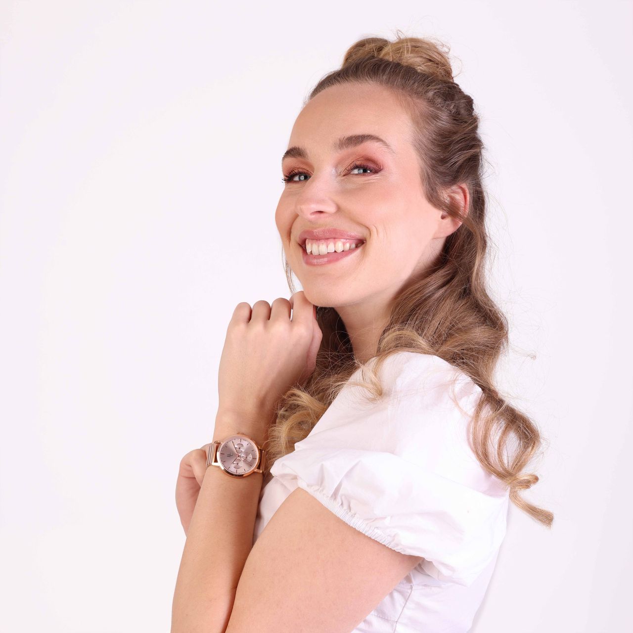 Regal Collection Damenarmbanduhr mit rosafarbenem Armband