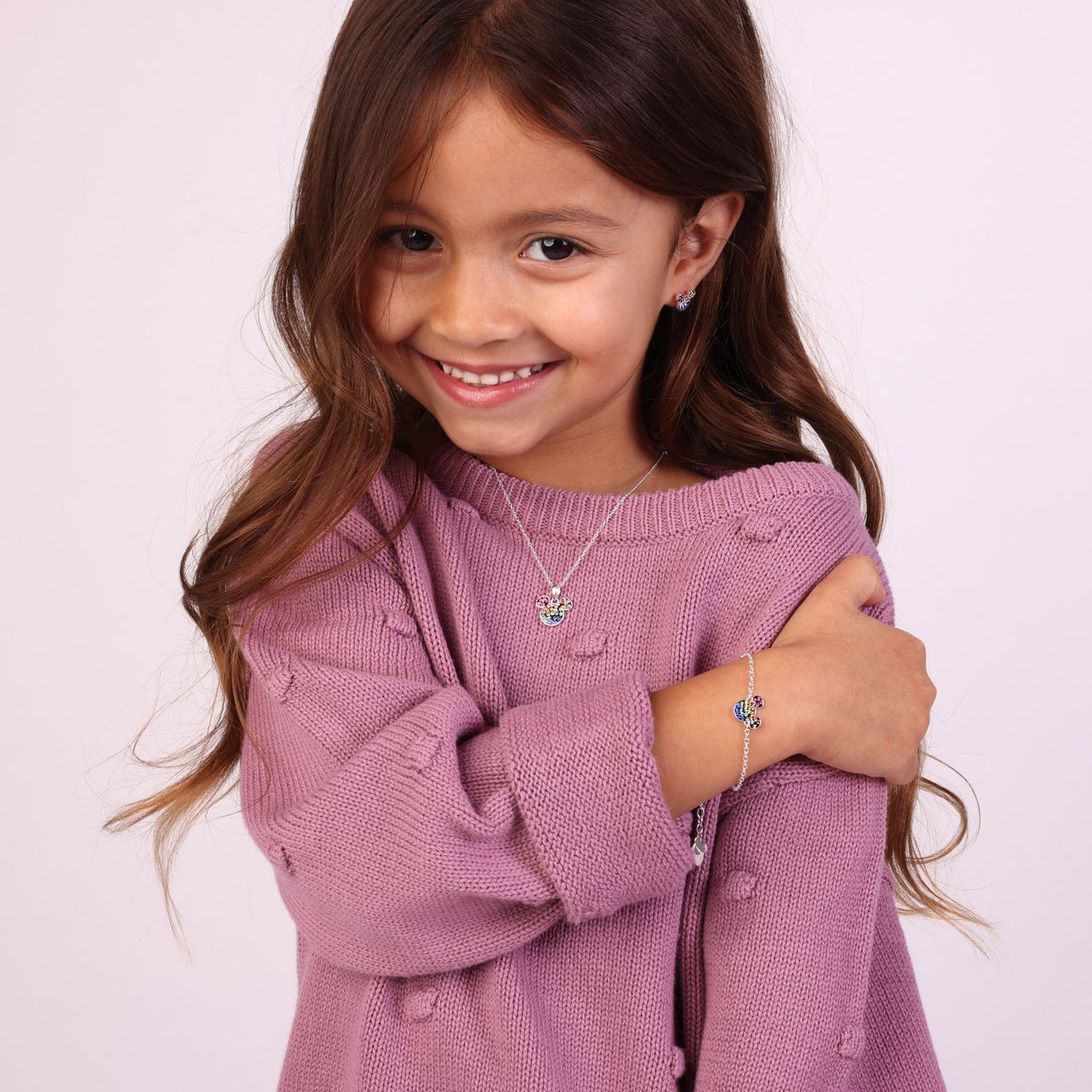 Zilveren Disney Mickey armband kristal