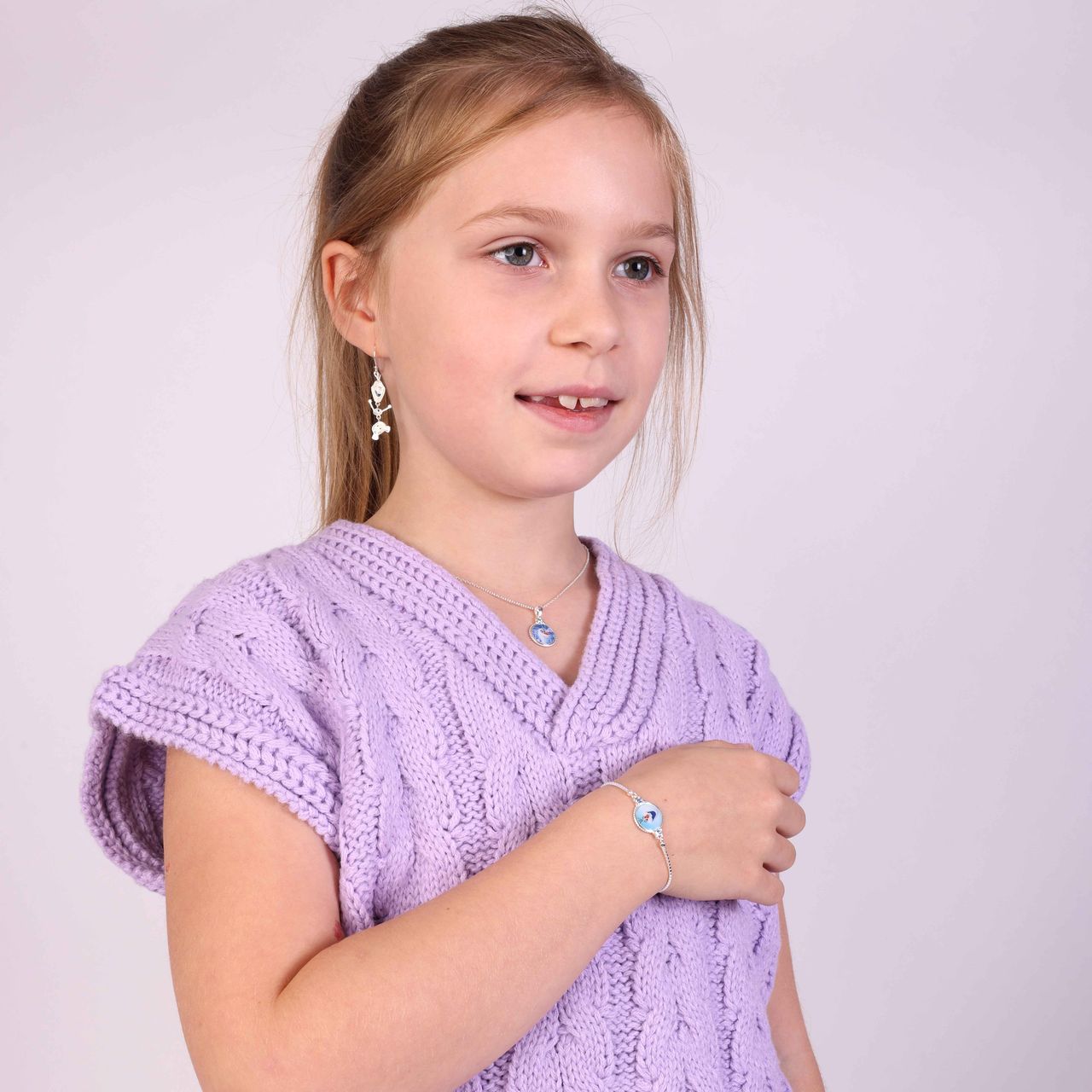 Zilveren Disney Frozen ketting kristal
