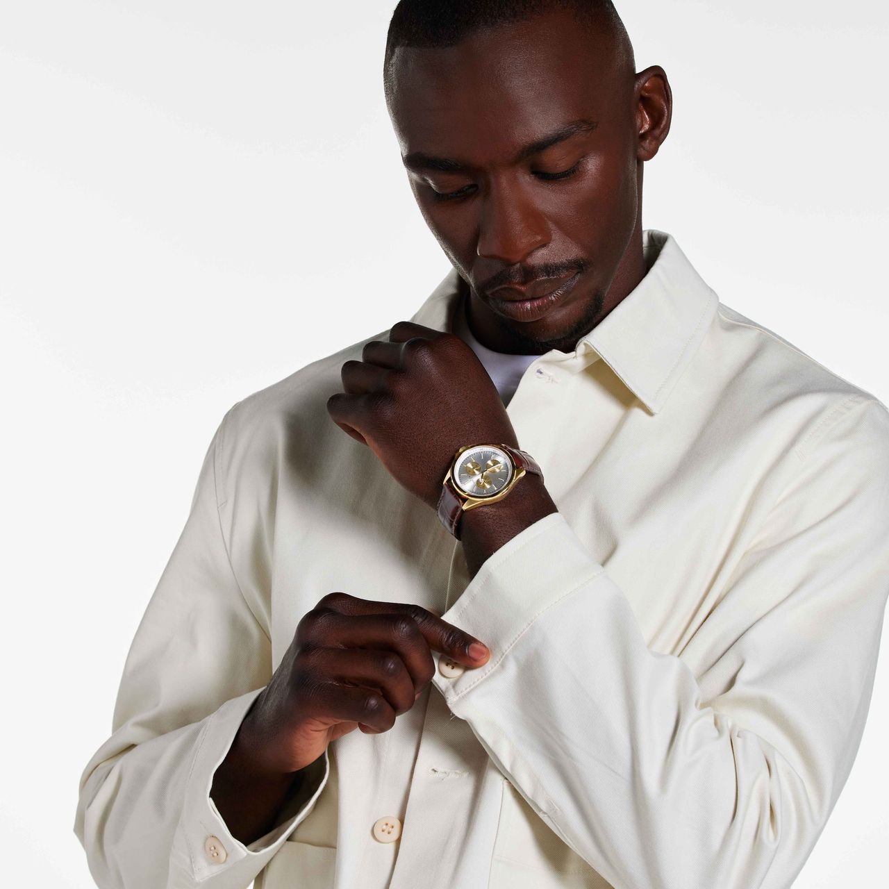 Marlow Miller chronograaf horloge met leren band