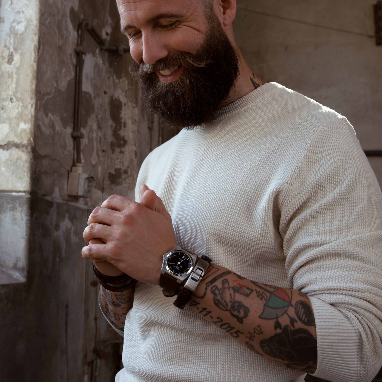 Urban Story Armbanduhr mit Lederband