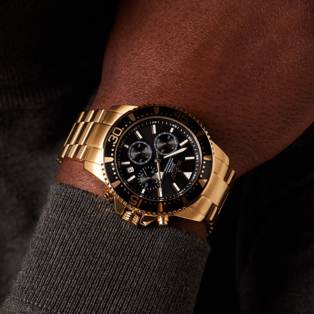 Marlow Miller Armbanduhr mit goldfarbenem Edelstahlarmband