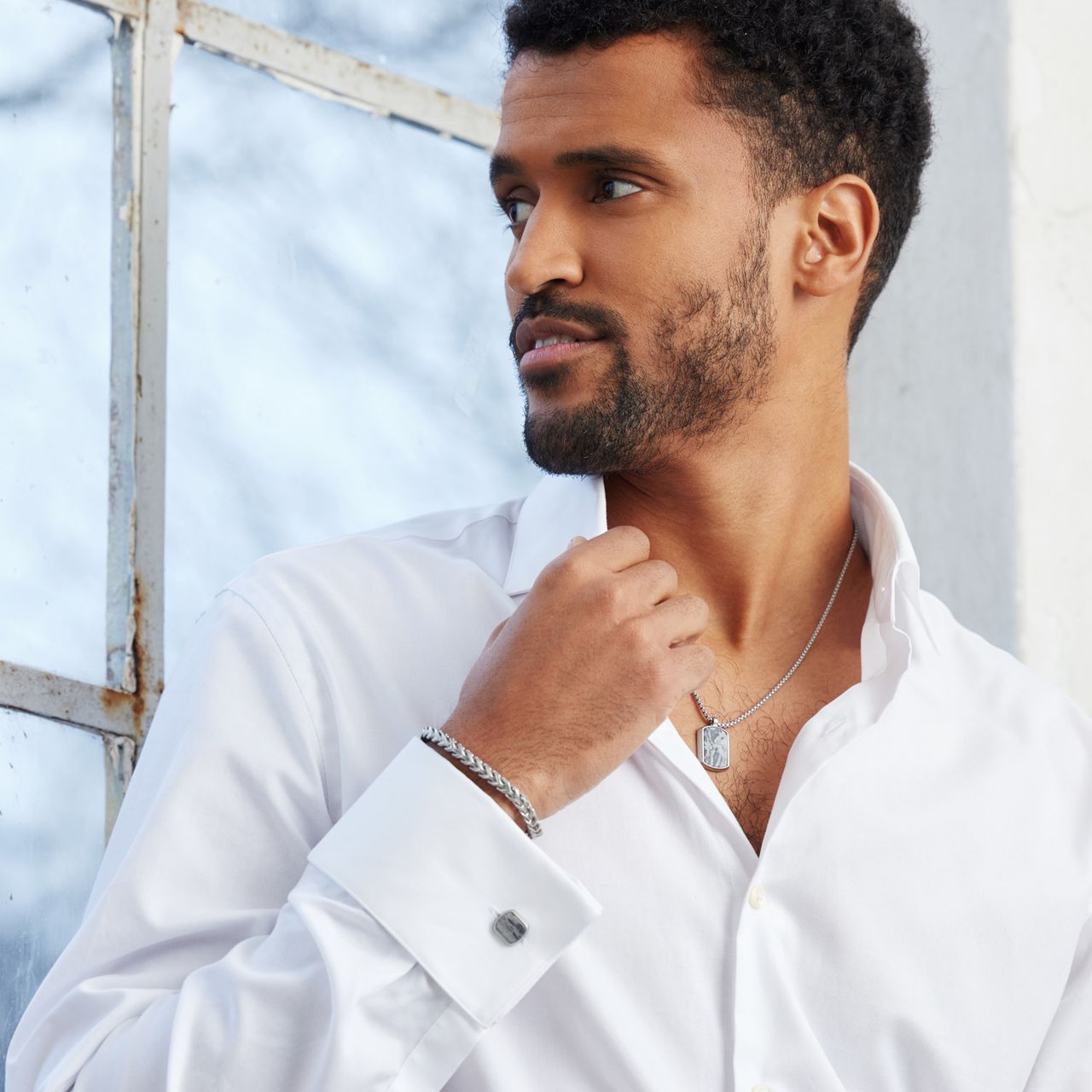 Gerecycleerd stalen manchetknopen picasso jasper