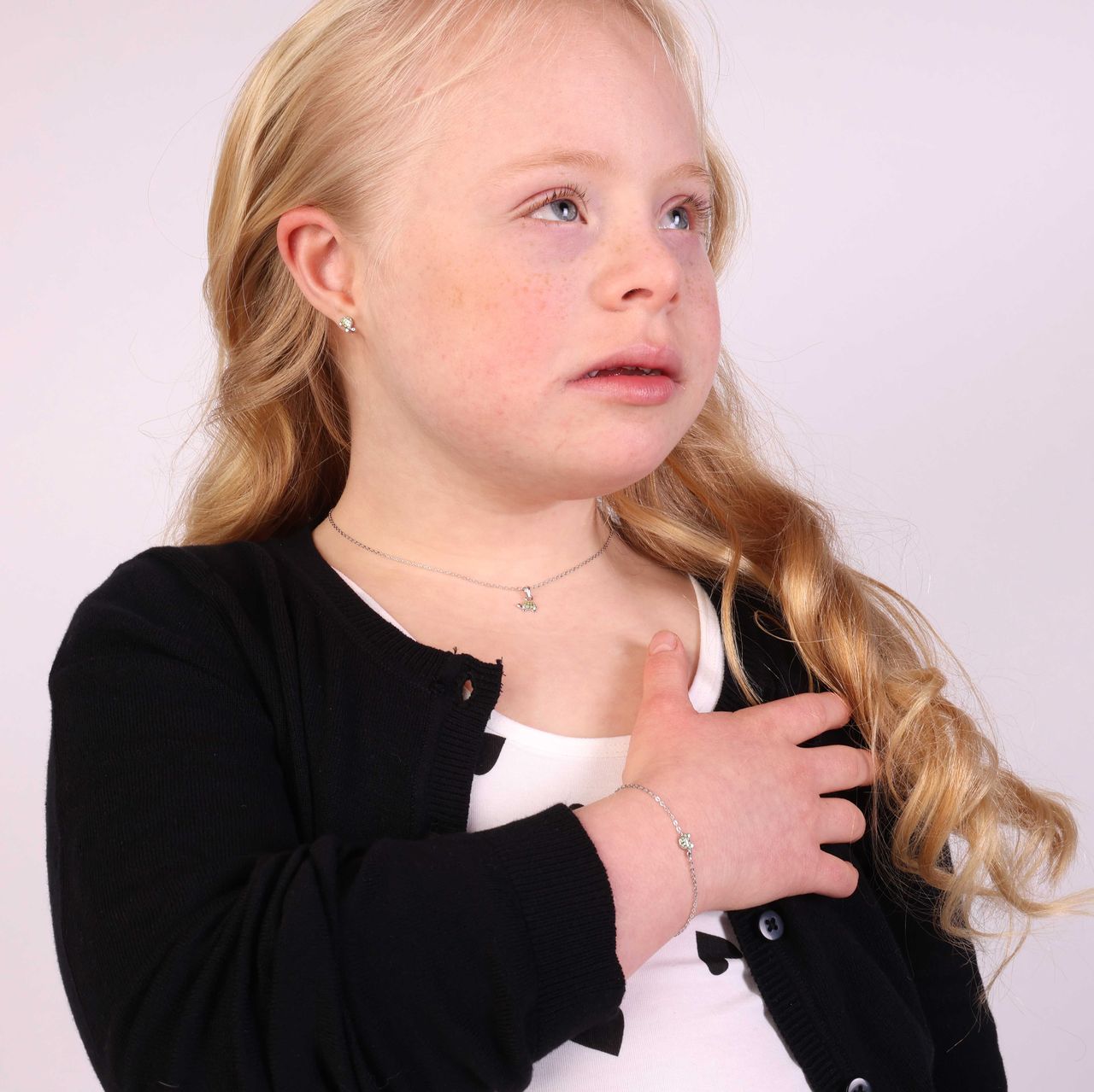 Zilveren armband enamel schildpad