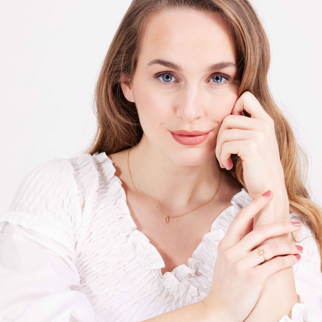 Zilveren goldplated ring voor dames