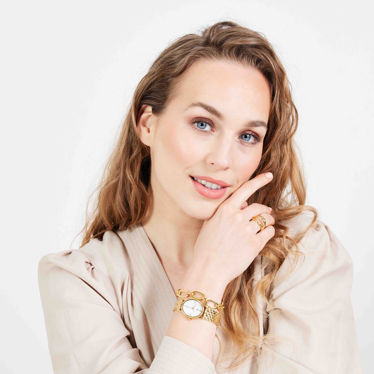Regal Collection dames horloge met een stalen band