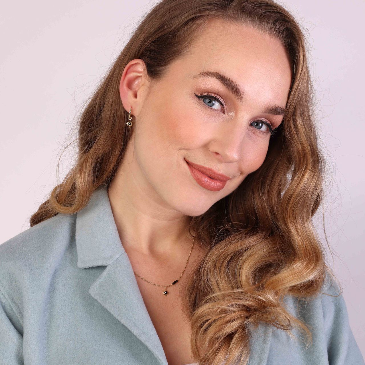 Zilveren goldplated ketting hanger zon zirkonia