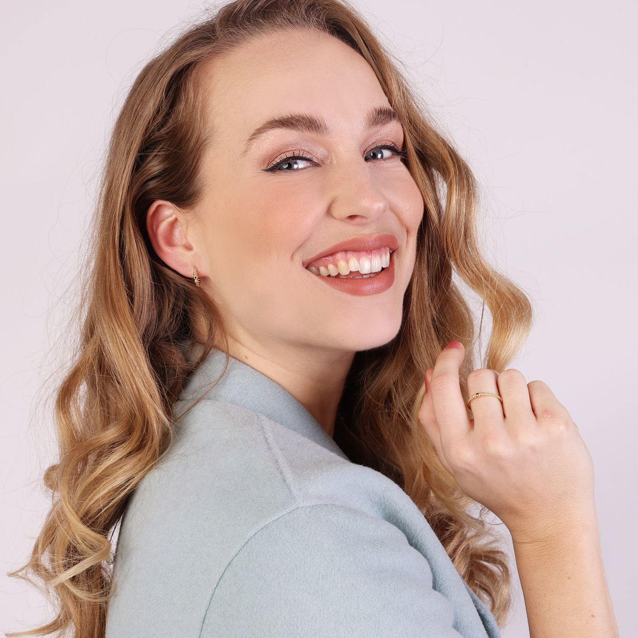 Ohrringe, 925 Silber, vergoldet, Kugel, Zirkonia, schwarz