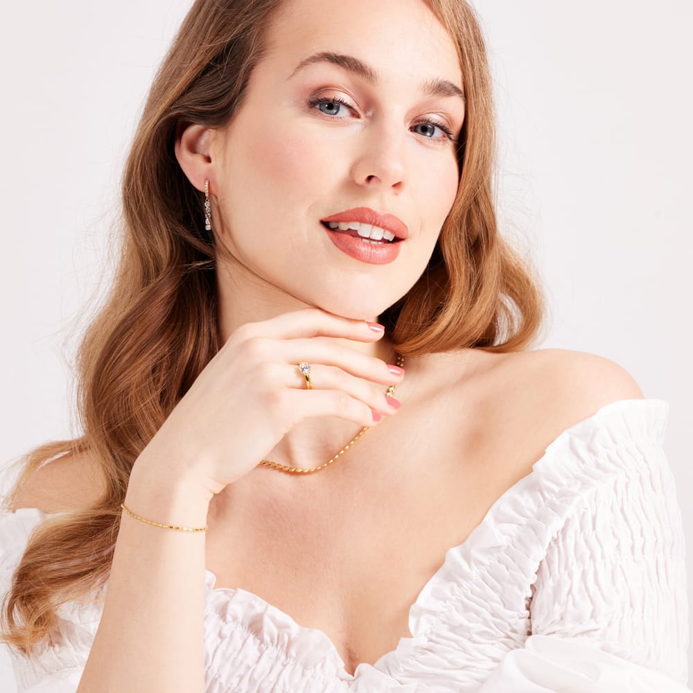 Zilveren goldplated ketting hart voor dames