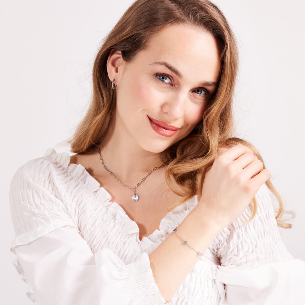 Stalen armband muntjes